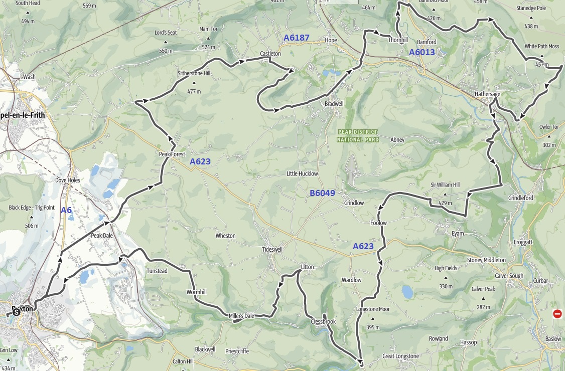 Vmcc Map VMCC North Staffordshire section - 1926 ISDT Centenary